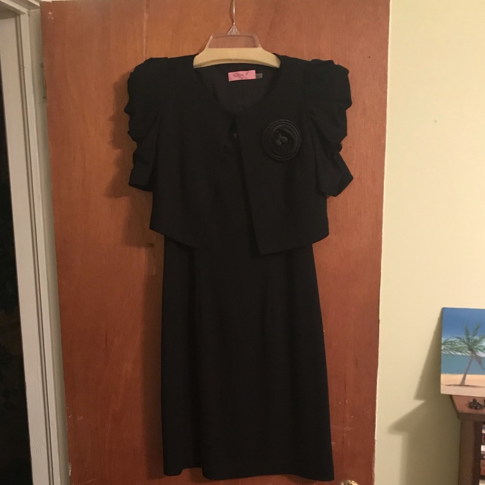 Eliza J Sheath Dress w/ Short Sleeve Bolero Jacket